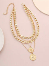 Load image into Gallery viewer, Gold Multi Strand Coin Necklace
