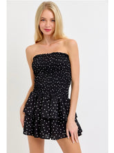 Load image into Gallery viewer, Black Polka Dot Smocked Dress
