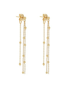 Gold Ball Chain Earrings