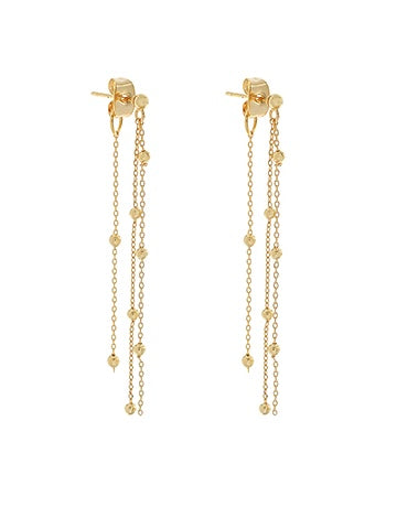 Gold Ball Chain Earrings