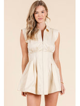 Load image into Gallery viewer, Beige Pleated Zip Dress
