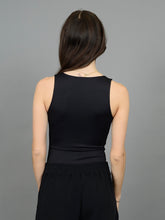 Load image into Gallery viewer, Black Viola Shirred Bodysuit
