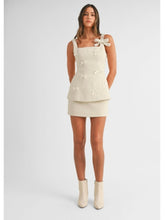 Load image into Gallery viewer, Ivory Tweed Tunic Top &amp; Mini Skirt Set
