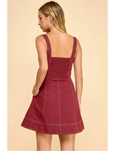 Load image into Gallery viewer, Crimson Zip Front Dress
