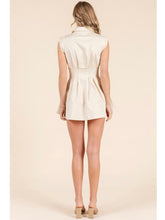 Load image into Gallery viewer, Beige Pleated Zip Dress
