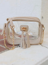 Load image into Gallery viewer, Nude Clear Tassel Gameday Crossbody
