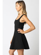 Load image into Gallery viewer, Black Fit &amp; Flare Dress
