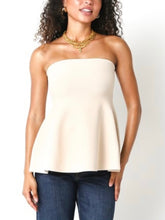 Load image into Gallery viewer, Ecru Judy Strapless Sweater Top
