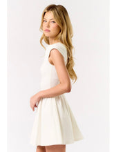 Load image into Gallery viewer, Off White Cap Sleeve Tie Back Dress

