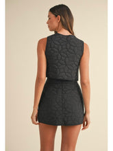 Load image into Gallery viewer, Black Quilted Embroidered Skirt
