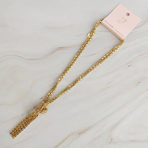 Gold Y Drop Chain Necklace