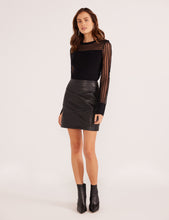 Load image into Gallery viewer, MinkPink Black Leena Mini Skirt
