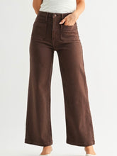 Load image into Gallery viewer, Chocolate Pocket Wide Leg Denim
