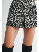Load image into Gallery viewer, Leopard Jacquard Mini Skort
