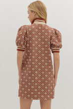 Load image into Gallery viewer, Rust Floral Print Knit Textured Dress
