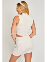 Load image into Gallery viewer, White Cable Sweater Skirt
