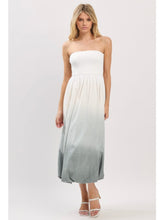 Load image into Gallery viewer, Ivory &amp; Grey Ombré Strapless Dress
