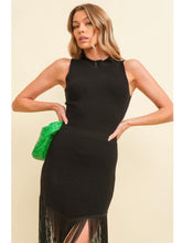 Load image into Gallery viewer, Black Fringe Dress
