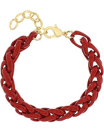 Crimson Color Coated Chain Bracelet