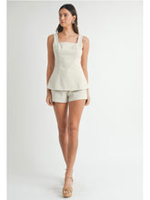 Load image into Gallery viewer, Oatmeal Linen Mix Shorts Set
