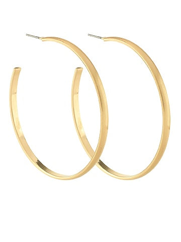 Gold 50mm Metal Open Hoops