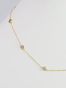 Gold Waterloo CZ Necklace