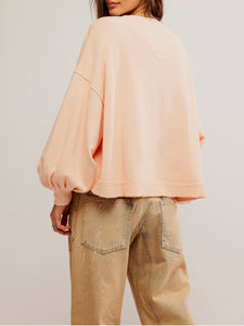 Free People Summer Peach Trish Sweatshirt