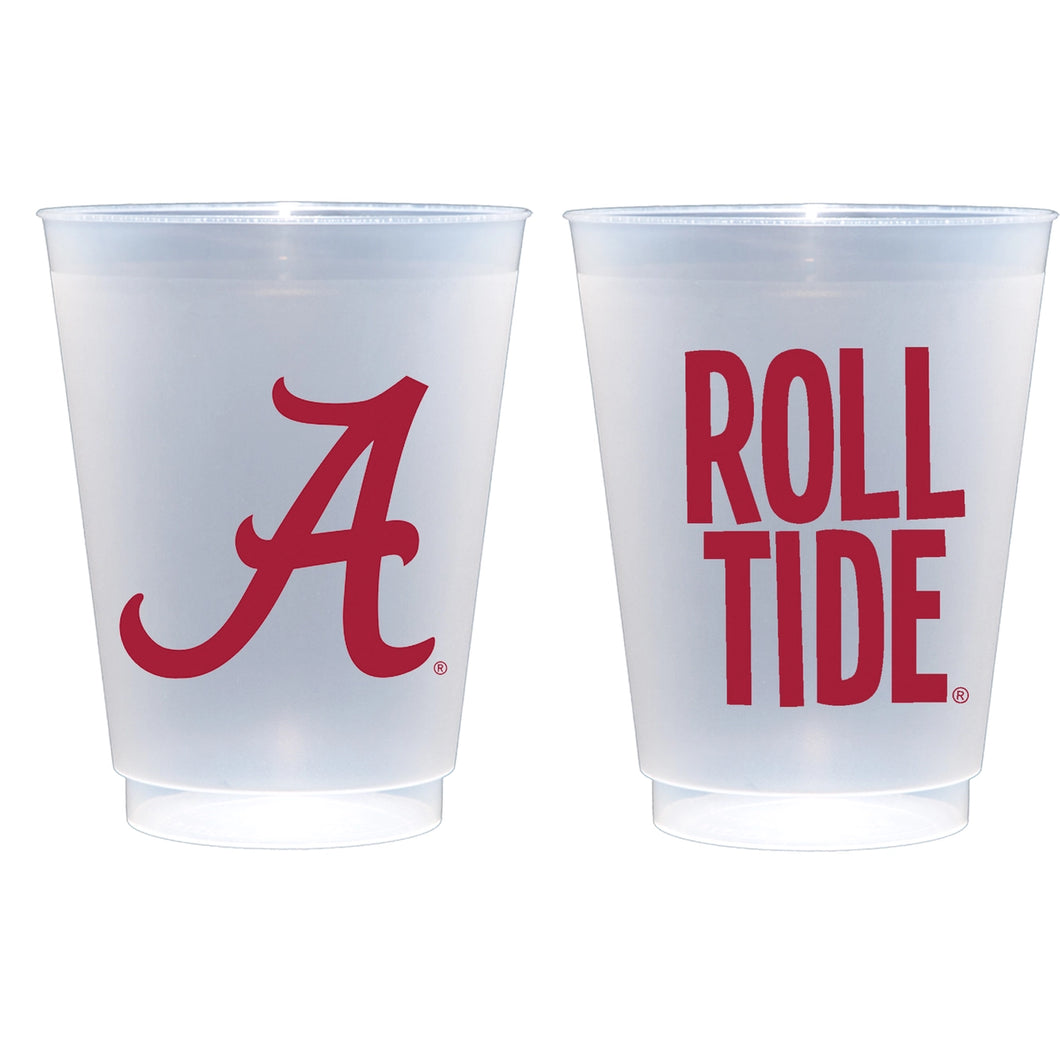 Frosted Shatterproof Roll Tide Cups