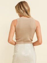 Load image into Gallery viewer, Taupe Ribbed Crop Top
