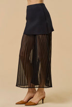 Load image into Gallery viewer, Black Mixed Media Maxi Skirt
