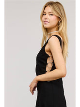 Load image into Gallery viewer, Black Side Ring Midi Dress

