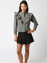 Load image into Gallery viewer, Black &amp; Taupe Gingham Top
