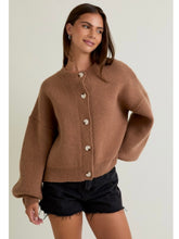 Load image into Gallery viewer, Brown Sweater Cardigan
