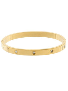 Gold Pave Crystal Station Bracelet