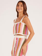 Load image into Gallery viewer, MinkPink Lito Stripe Crochet Top
