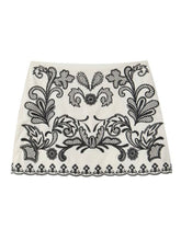 Load image into Gallery viewer, Black &amp; White Embroidered Skirt
