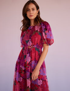 MinkPink Lexi Tiered Midi Dress