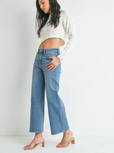 Load image into Gallery viewer, Medium Wash Slim Wide Leg Denim
