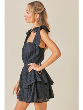 Load image into Gallery viewer, Black Shoulder Tie Dress
