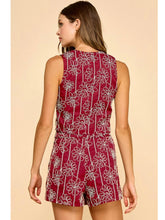 Load image into Gallery viewer, Crimson Embroidered Vest &amp; Skort Set
