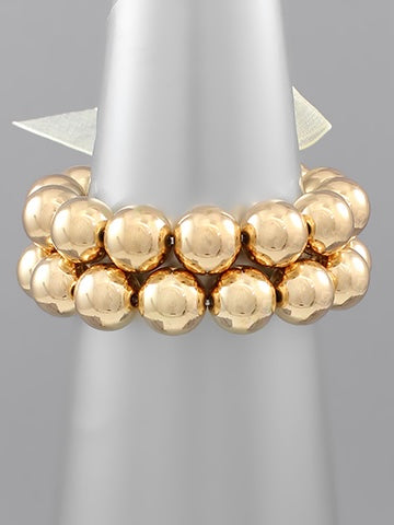 Gold 14MM Ball Bracelet