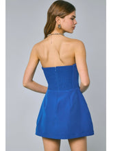 Load image into Gallery viewer, Royal Blue Strapless Mini Dress
