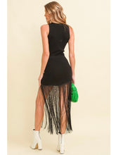 Load image into Gallery viewer, Black Fringe Dress
