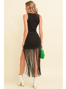 Black Fringe Dress