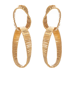Vintage Gold Double Ring Earrings