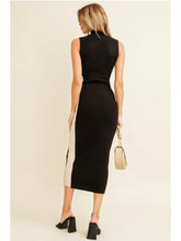 Load image into Gallery viewer, Black &amp; Cream Midi Dress
