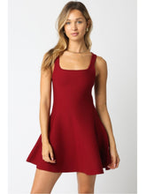 Load image into Gallery viewer, Crimson Fit &amp; Flare Dress
