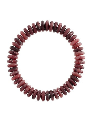 Burgundy Marble Bead Bracelet