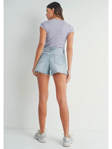 Vintage Fray Hem Denim Shorts