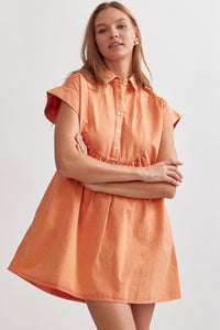 Orange Sherbet Denim Dress